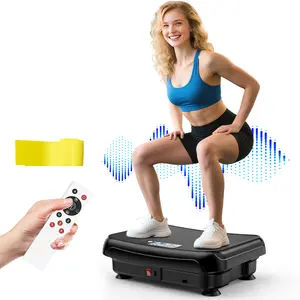 Tisscare Mini Vibration Plate Exercise Machine, Lymphatic Drainage Device, Whole Body Workout Platform for Home Fitness, Pure Black Easy to Clean, Simple to Use, Great Gift for Women & Girls