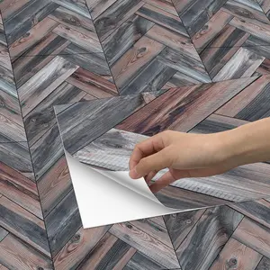 PVC Herringbone Peel and Stick Floor Tiles, 5/10/20pcs 15.75x5.91in, Waterproof Self Adhesive Vinyl Flooring, Kitchen Bathroom Living Room Bedroom Wall