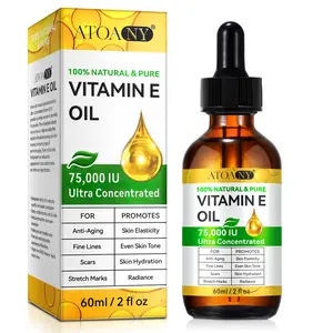 Atoany Vitamin E Oil 60ML, High Purity, Lightweight, Long-Lasting Moisture, Suitable for Face, Body, Nails, Hair, Non-Greasy, Travel-Friendly