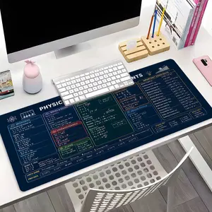 Physics Formula Cheat Sheet Desk Mat XXL, Large Gaming Mouse Pad with Anti-Slip Base, Science Math Reference Desk Pad for Students & Gamers, Aesthetic Desk Mat, Unique Gift