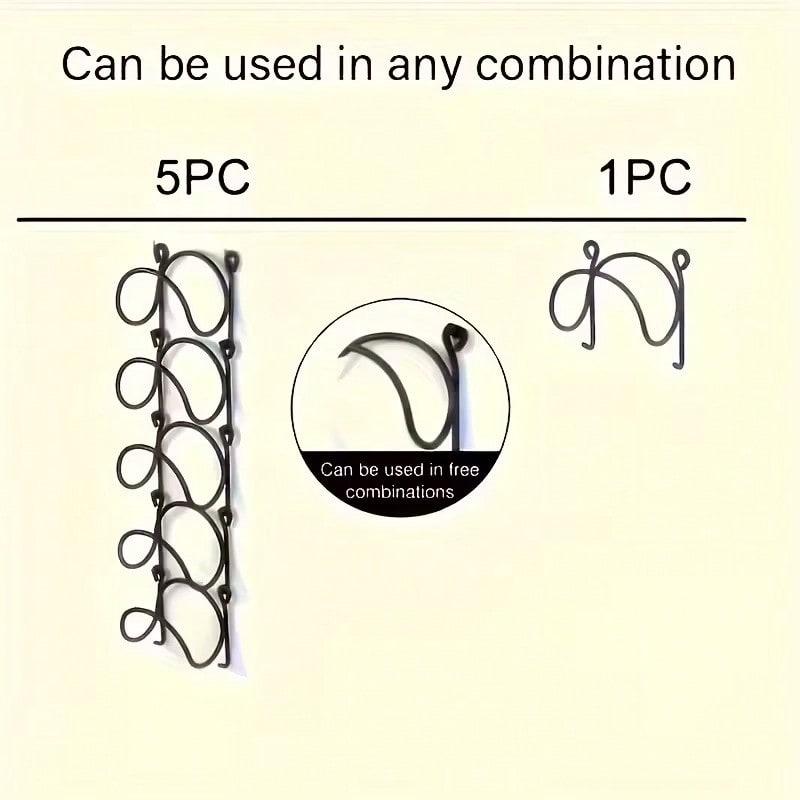 TAIMASI 5pcs Wall-Mounted Punch-Free Towel Storage Rack - Space-Saving, Multi-Functional Organizer For Towels & Bottles - Stylish Bathroom Accessories Set - For Bathroom Organization - Suitable For All Bathroom Styles - Great Gift For Housewarming