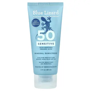 Blue Lizard Australian Sunscreen Sensitive Mineral Sunscreen, SPF 50, 3 fl oz (89 ml)