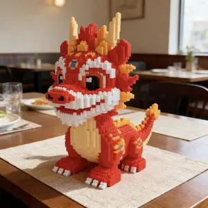 3D Puzzle DIY Cartoon Interlocking Set, Creative Building Blocks for Adults, Perfect Gift for Easter Halloween Christmas Birthday