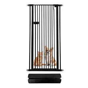 Lumizone Extra Tall Cat Gate 61.02" High Pressure Mounted Extra Wide 2025 New (17 Sizes) 1.37" Gap No Drilling Auto-Close One-Handed Operation Tall Pet Gate for Dogs
