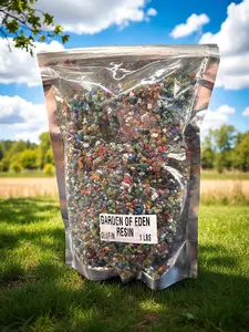 Olofin Brand Incense Garden of Eden Resin 1 Pound Clear Packaging for Your Needs Fragrance Scent