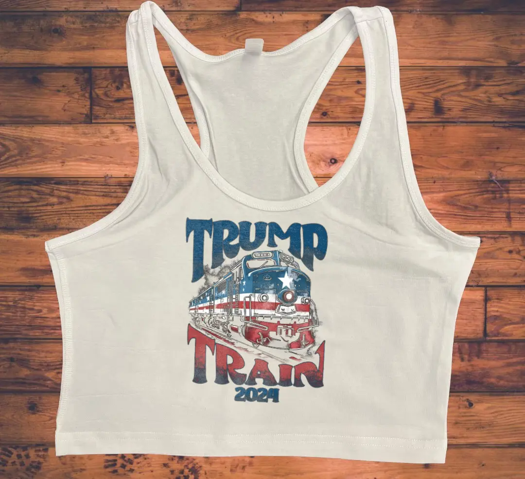 Trump Train 2024 Cropped Tank Top
