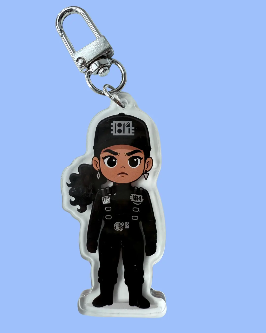 Janet Jackson Rhythm Nation Acrylic Charm Keychain - 2.5 in (2 to 2.9 in) Double-Sided Accessory Hook Keychain, Durable Daily Carry Fashion Accessory for Bags & Fans, Acrylic Charms, Accessory Hook Keychains