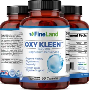 FineLand OXY KLEEN Magnesium 1620 mg per Serving, Digestion, Oxygen Based Digestive Support, 60 Capsules / 15 Servings nads  anti  aging  supplements Healthcare Dietary