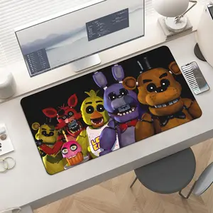FNAF Fazbear Friends Large Extended Gaming Mouse Pad & Keyboard Laptop Mat 31.5X15.75 In Non-Slip Base Office Desk Decor Stylish & Functional