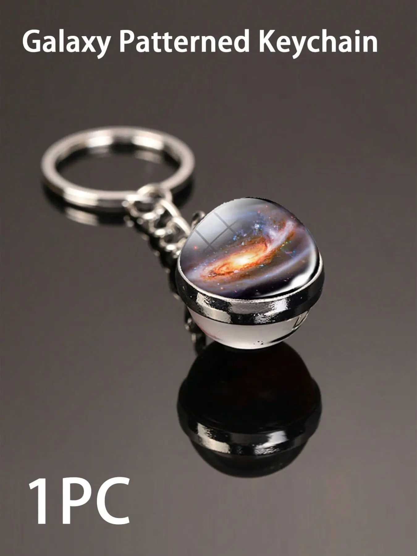Galaxy Planet Keychain, Moon Mercury Mars Glass Ball Pendant, Back-To-School Wallet Bag Car Key Chain, Boy Girl Gift