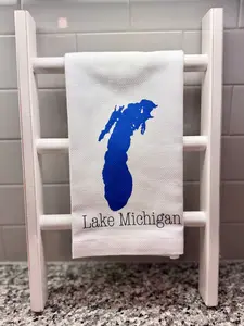 Lake Michigan Hand Towel Tea Towel Dish Towel