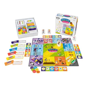 What Do You Say What Do You Do At School Social Skills Board Game for Kids, Interactive Speech Therapy Activity for Pragmatic Language, Inferencing, Problem Solving & Role Play, 390 School Situation Cards, Classroom SEL Learning Game