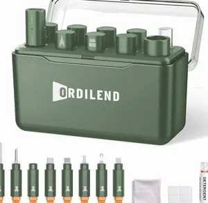 iPhone Cleaning Kit for Charging Port Cleaner, Multi-Tool iPhone Cleaner Repair Lightning Cable, cell Phone Cleaning Kit for iPad, Connector, Speaker, Airpod with Storage Case, Army Green