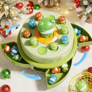 Bounce and Catch Frog Board Game Toy for Kids Popping Up Music Frog Educational Musical Birthday Christmas Gift with Interactive Features