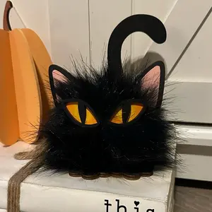 Halloween black cat decoration