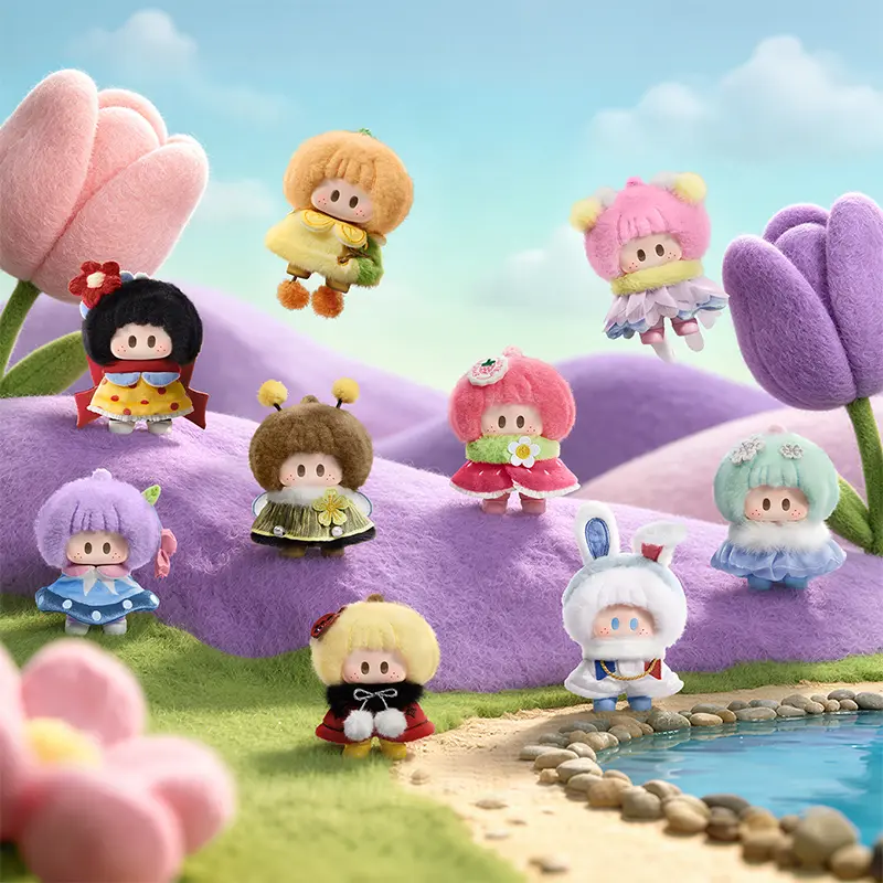 YOYO Wildflower Puff Series Plush Blind Box - Cute Themed Characters, Soft Fabric & Vinyl Design, Blind Bag Collectible, Toy Unboxing, New Randomized, Hidden 1/96 Chase, Unique Gift, Ideal Display Decor，Back To School