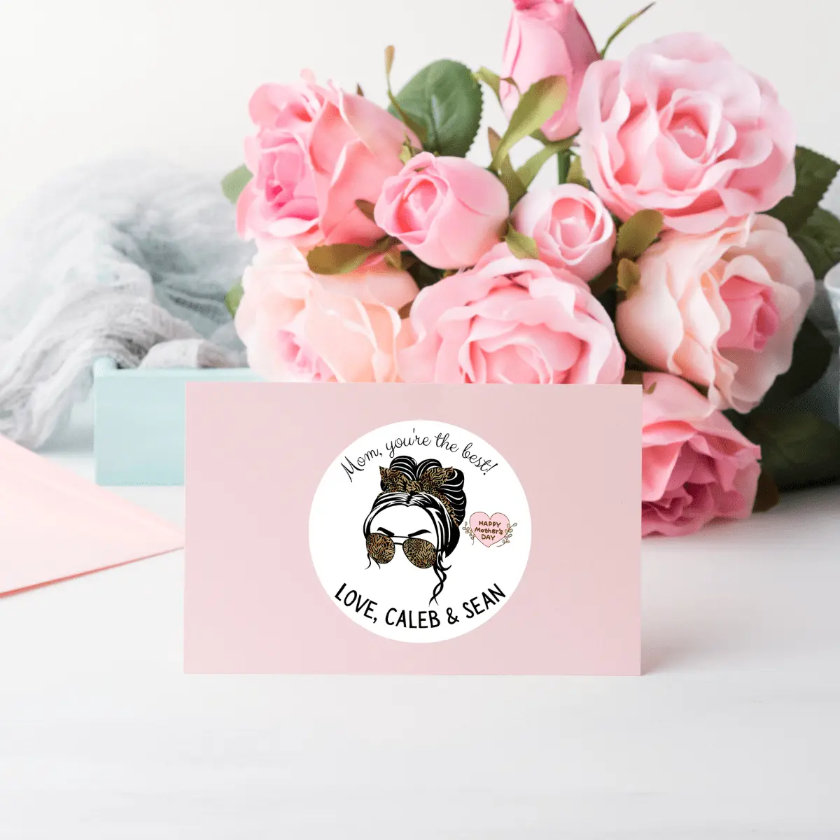 NEW! Mother's Day Peel and Stick Personalized Custom Gift Label Stickers Set of 12