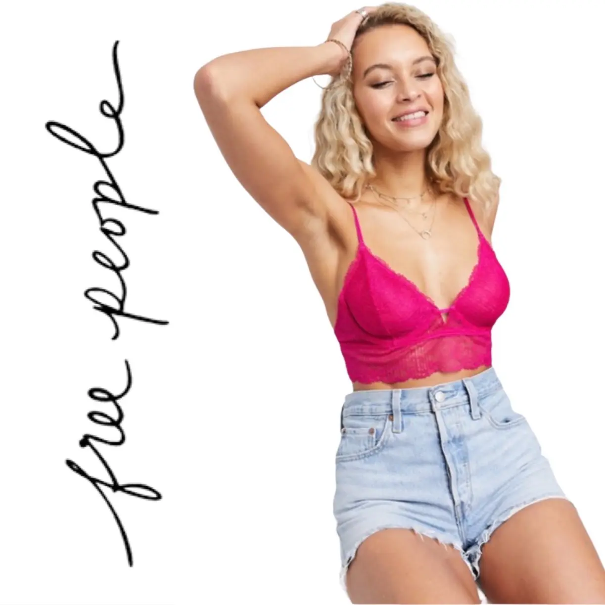 Free People Alyssa Underwire Lace Bralette Womenswear Underwear Comfort Lady Basic Minimalist Comfortable Lingerie Piece Style Sexy Spaghetti Strap