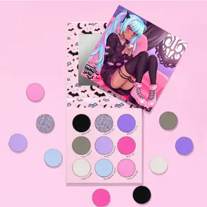 Pastel Goth Eyeshadow Palette - High Pigment Matte, Shimmer, and Duochrome Shadow