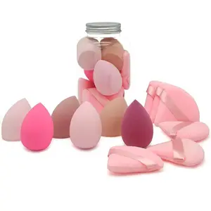 6+6 Professional Makeup Sponge Set with Triangle Powder Puffs, Multicolor Cosmetic Applicator for Loose Powder, Liquid, and Facial Makeup Tools