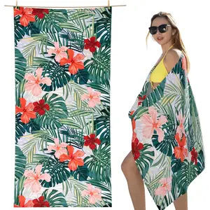 Beach Towel, Anti Sand Quick Drying Swimming Pool Towel, Thin and Lightweight, Suitable for Adult Swimming Pool Men and Women (flower) 180x90cm