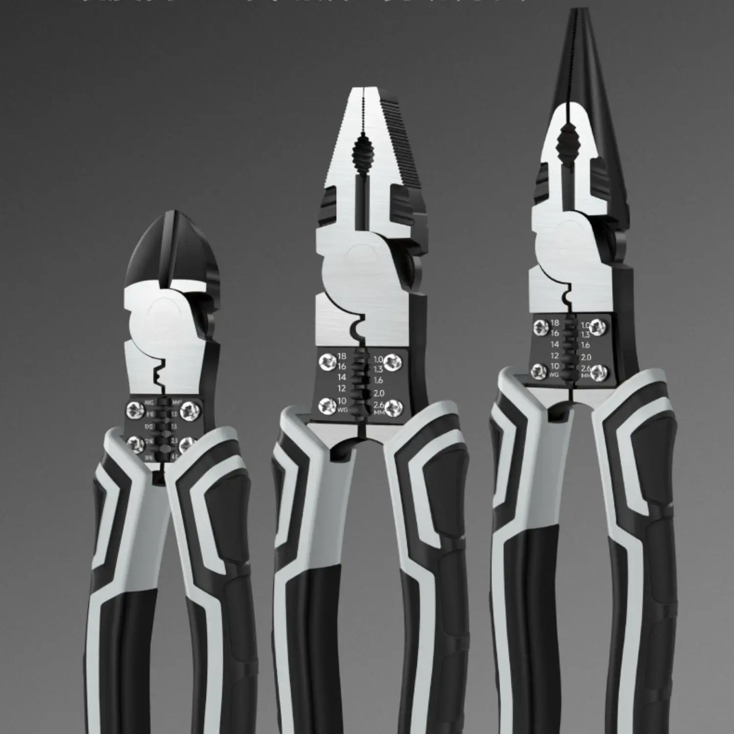 9 In 1 Wire Stripper, 1 Count Multifunctional Wire Cutter, Wire Stripping Tool, Diagonal Plier, Wire Plier, Pointed Mouth Plier for Home & Industrial