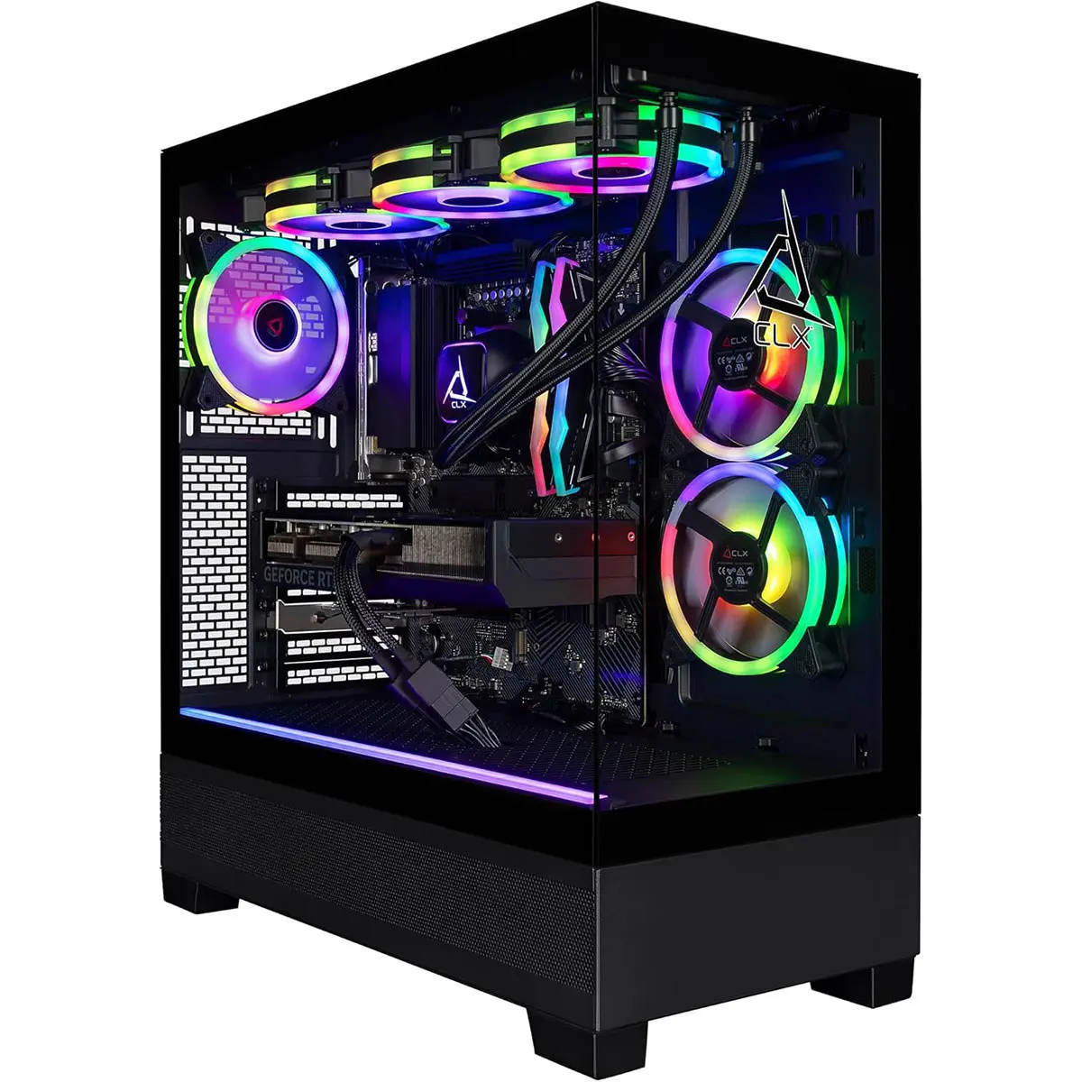 CLX SET Liquid Cooled Gaming Desktop Computer, Intel Core i9-14900KF 3.2GHz, 64GB RAM, 2TB SSD + 4TB HDD, NVIDIA GeForce RTX 5080 16GB, Windows 11 Home, Black