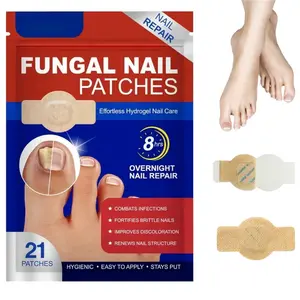 21pcs/Bag Fungal Nail Patches for Toenail & Nail Care – Overnight Repair, Gentle on Nails, Breathable Elastic Fabric with Herbal Extracts, Suitable for All Skin Types, Daily Foot Health & Manicure Kit