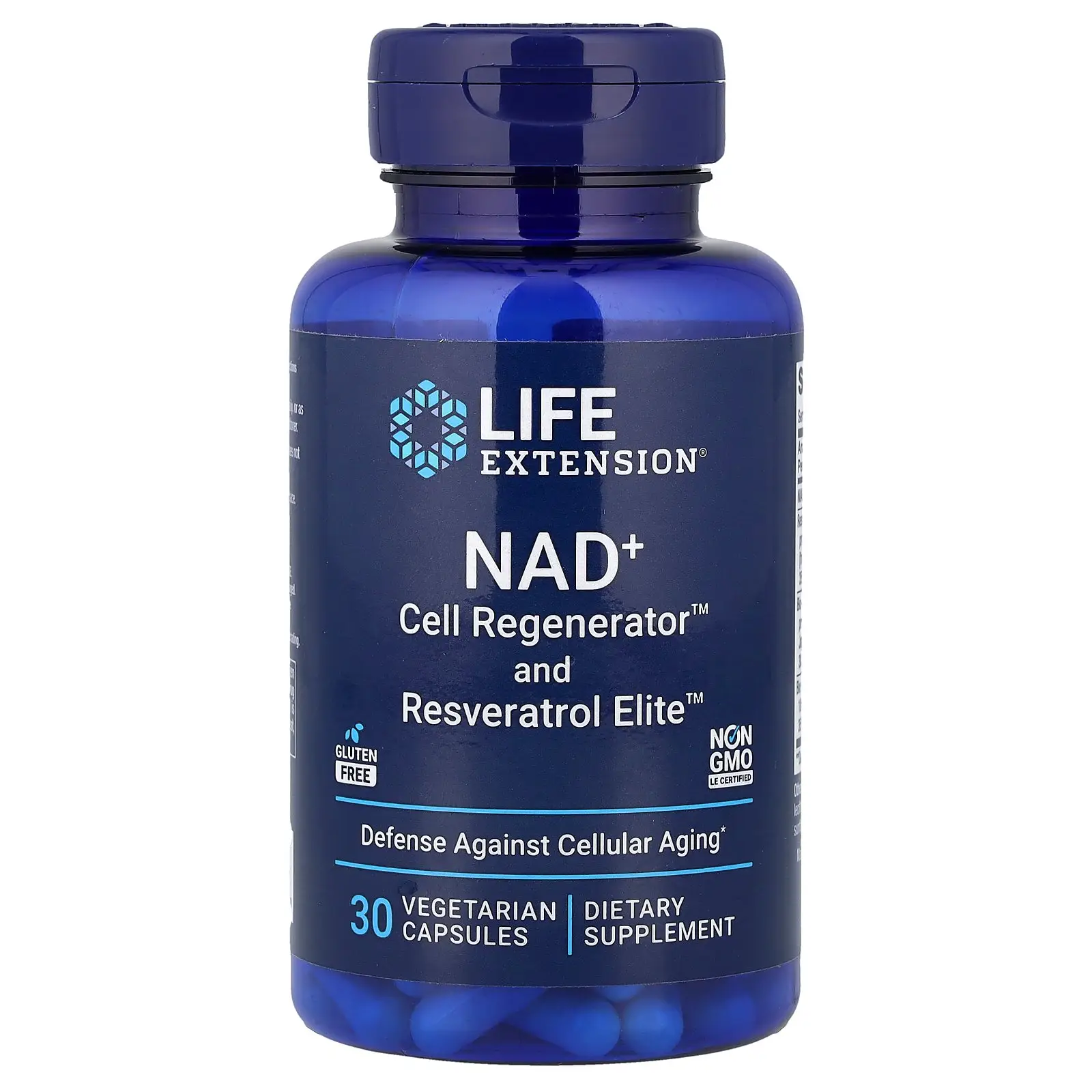 Life Extension NAD+ Cell Regenerator™ and Resveratrol Elite™, 30 Vegetarian Capsules