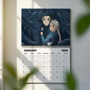 Everything's Ghibli Studio Accessories - Studio Ghibli Inspired Anime (2026) Grid Wall Calendar | Japanese Anime Fan Perfect Gift