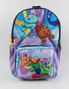 SPACE JUNK Waterslide Bear Backpack, Multi-Colored