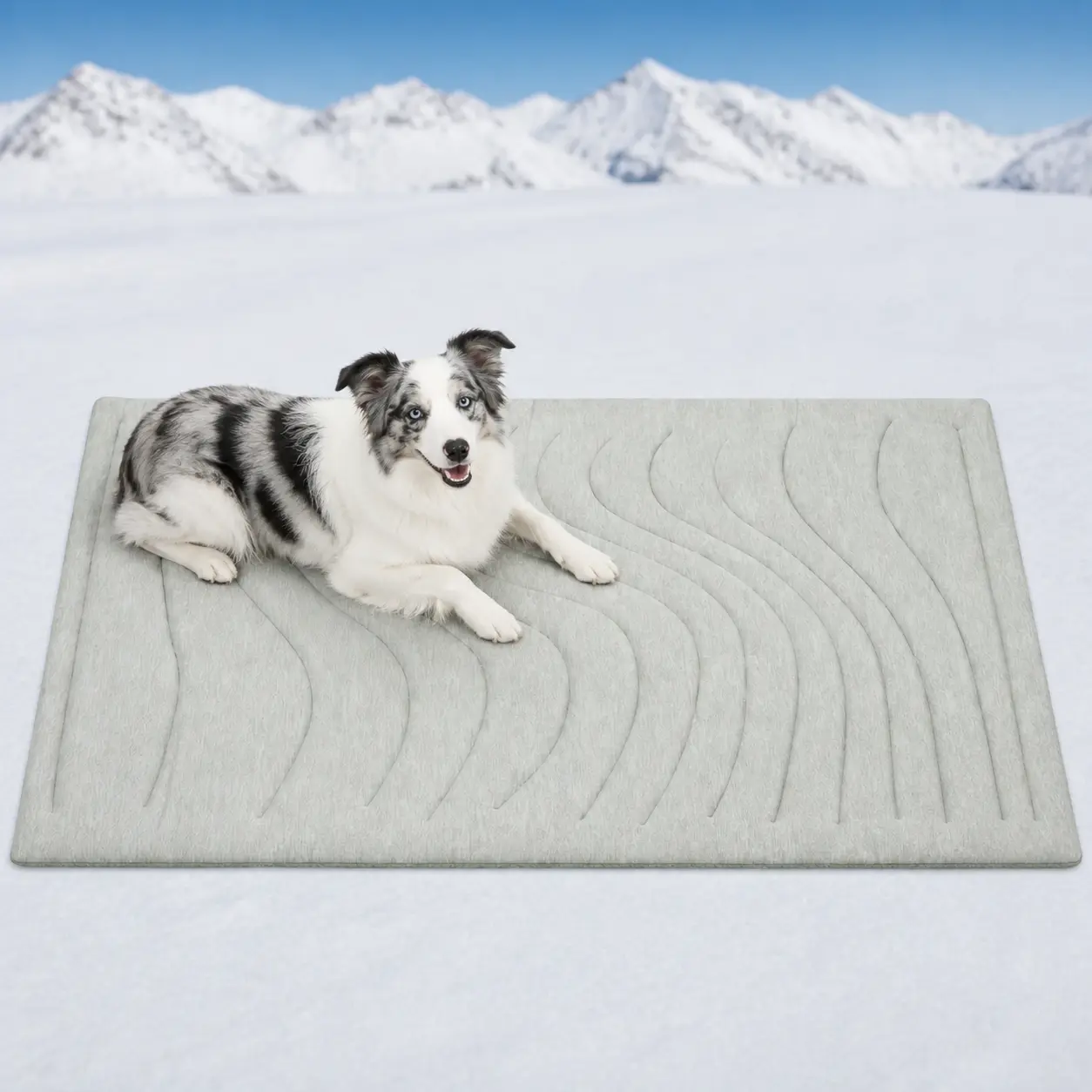 Dog Cooling Mat for Large Dogs, Reversible Ice Silk and Fleece, Machine Washable