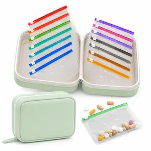 A8 Waterproof Pill Pouch Set, Large Weekly Pill Organizer with 14 Color-Coded Medicine Pouches, Reusable Travel Medicine Organizer, Zippered Pill Storage for Fish Oils, Vitamins, dealsforyou, summerwins