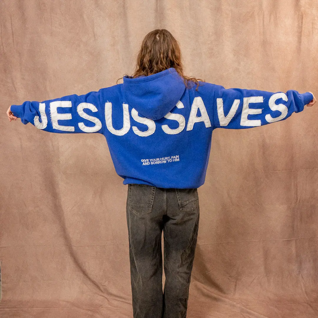 ZIP UP JESUS Series Heavy Hoodie