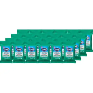 Clorox Disinfecting On The Go Travel Wipes Fresh Scent 9 Count Pack of 24 TripleWeave Texture Kills Germs & Viruses Safe for Multi-Surfaces