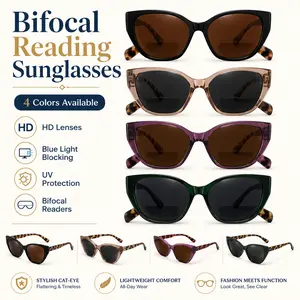 Bifocal Reading Sunglasses for Women, Cat Eye Sun Readers with UV Protection, Blue Light Blocking HD Lenses, Lightweight Outdoor Reader Glasses outdoorfun