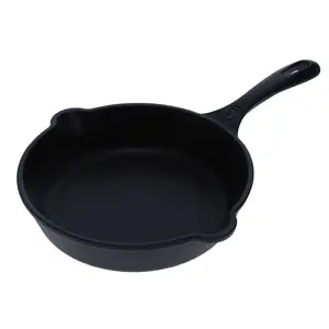 Victoria 8-Inch Cast Iron Skillet, Pre-Seasoned Cast-Iron Frying Pan with Long Handle, Made in Colombia