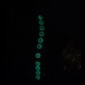 Glow in the dark letters for waist beads