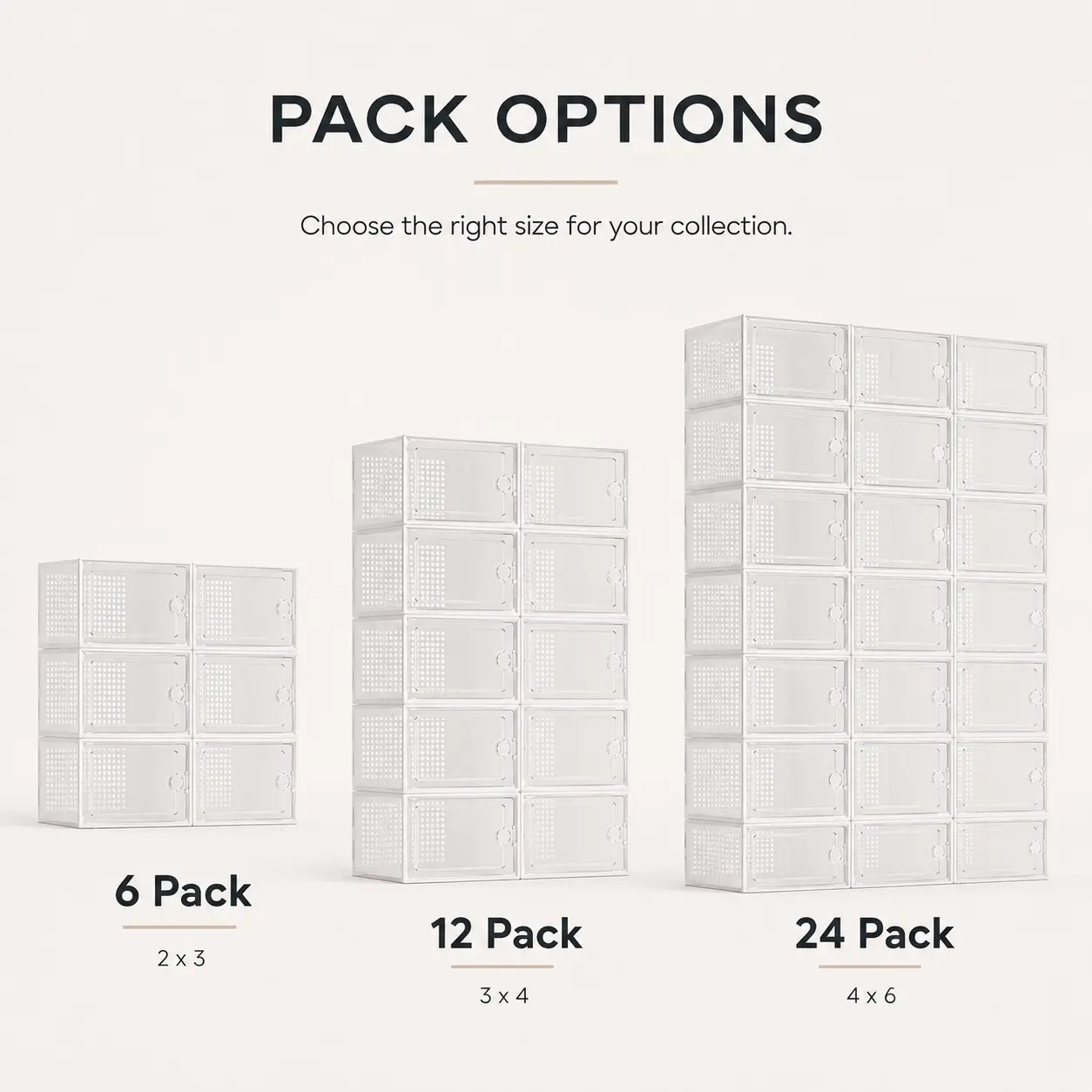 Stackable Plastic Shoe Storage Boxes with Front Flip-Top Design, Black/White Frame, Dustproof Sneaker Display