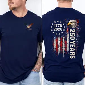 [100% Made in USA] 250 USA Flag T-Shirt Vintage Patriotic Graphic Tee, American Pride Shirt with Distressed Flag Design, Independence Day Retro Tee, Oversized Streetwear Shirt, Gift for Patriots