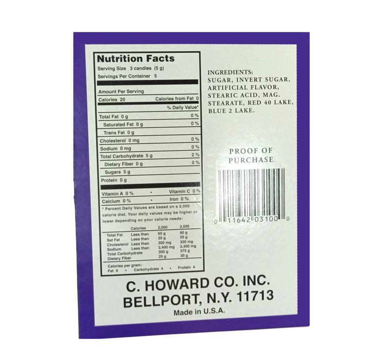 Choward's Violet Mints 24 ct. - Soft and Smooth Mints with Floral Flavor - 24 Count Pack Bonbon Snack