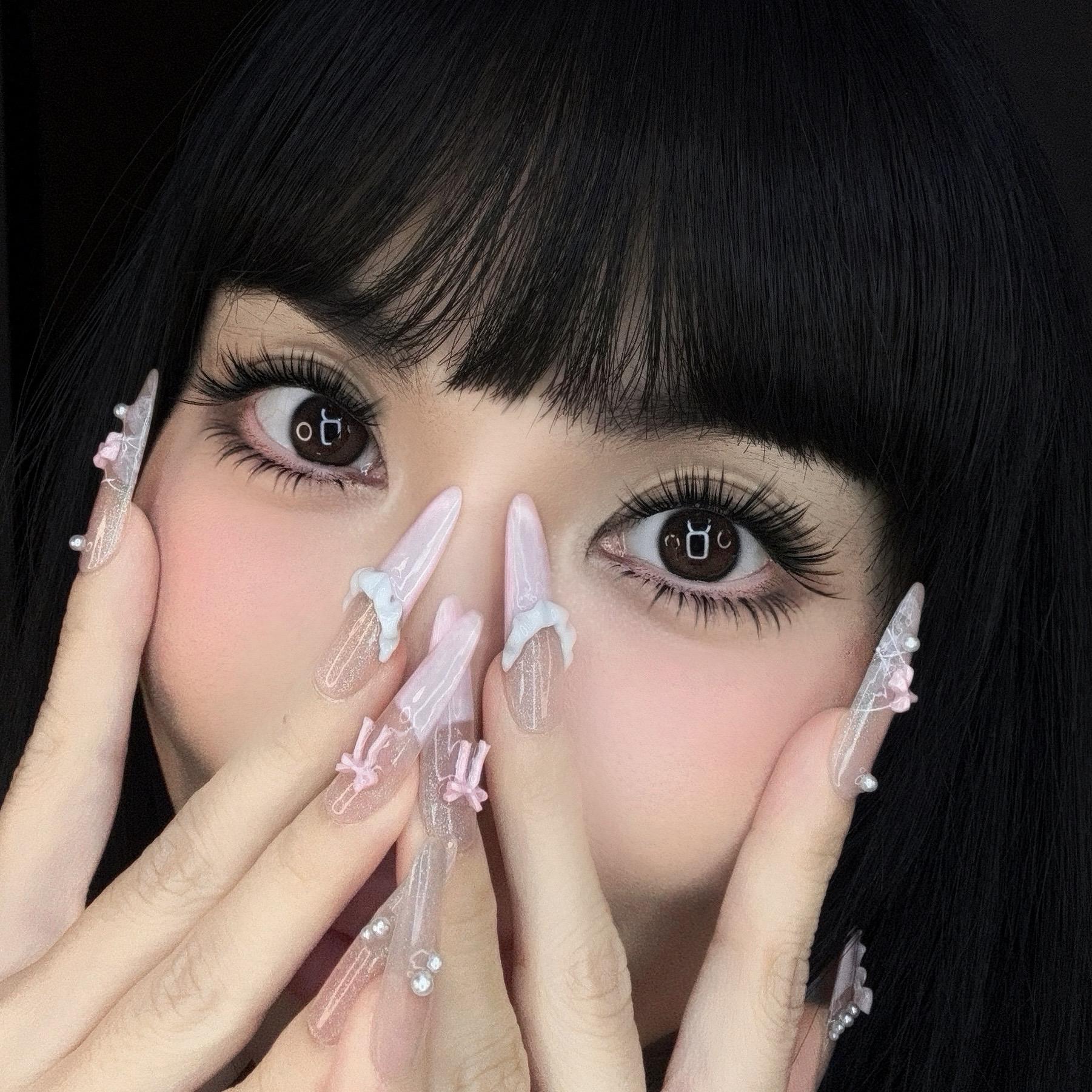 JVLBEAUTY 【Fortune Energy 888】Fox-Style Individual Cluster False Eyelashes, C Curl, Baby Curl, Asian-Inspired Look, Messy & Slanted Winged