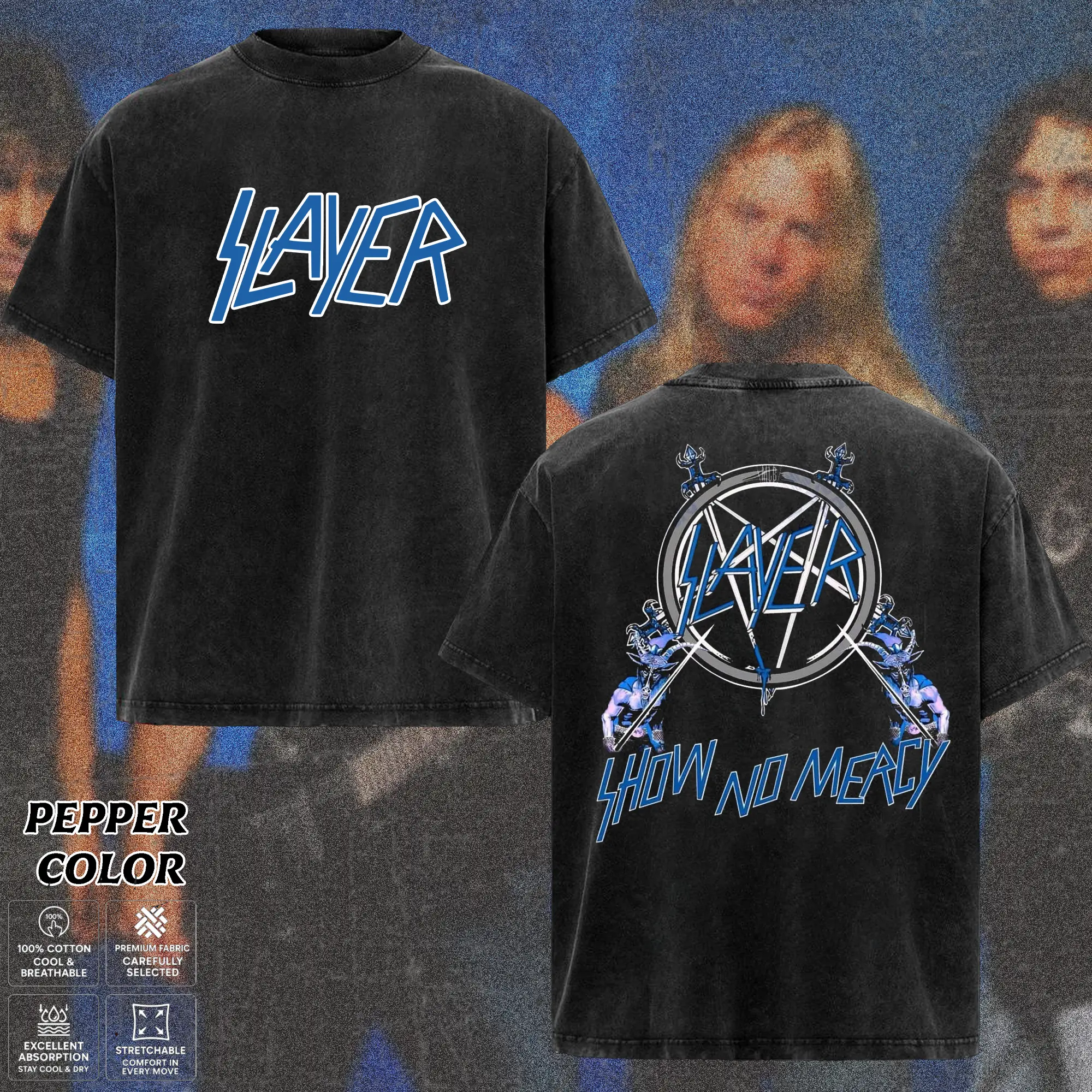 Slayer Band T-Shirt Collection, Old School Thrash Metal Graphic Tee, Hellfire Skull Heavy Metal Shirt, Dark Satanic Rebellion Aesthetic Band Merch, Distressed 80s Speed Metal Graphic T-Shirt, Gift for Metalheads, Merch for Men & Women