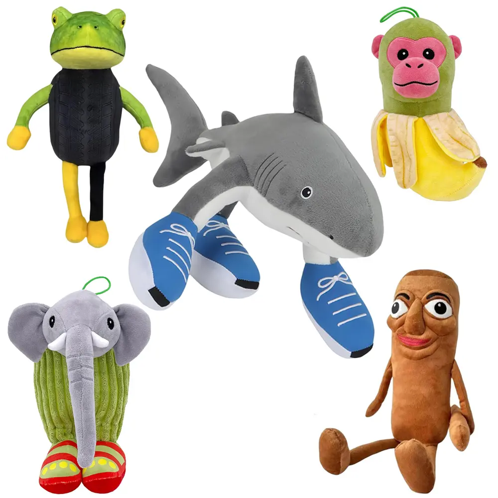 Funny Unisex Italian Brainrot Merge Stuffed Animal - Soft Plush Meme-Inspired Toy with Tung, Sahur, Tralalero, LiriLi, Larlla, Boneca, Ambalamu, Shimpanzinni, Bananini Themes, Brainrot Merge Plush