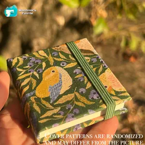 Mini Watercolor Journal: 100% Cotton, Hot Press, Linen Cover - 2.4"x2.4"
