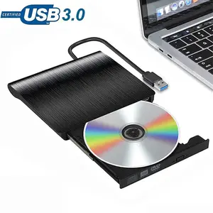 Portable External DVD Drive, USB 3.0 Interface, Plug-And-Play CD/DVD Player, Compatible with Laptops, Desktops, Windows, Linux, Macos
