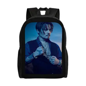 Johnny-Cash-Backpacks for Girls, Cute School Backpack, Aesthetic Bookbag for Teens, Lightweight Classic Backpack for Travel, Work, Picnic A-18