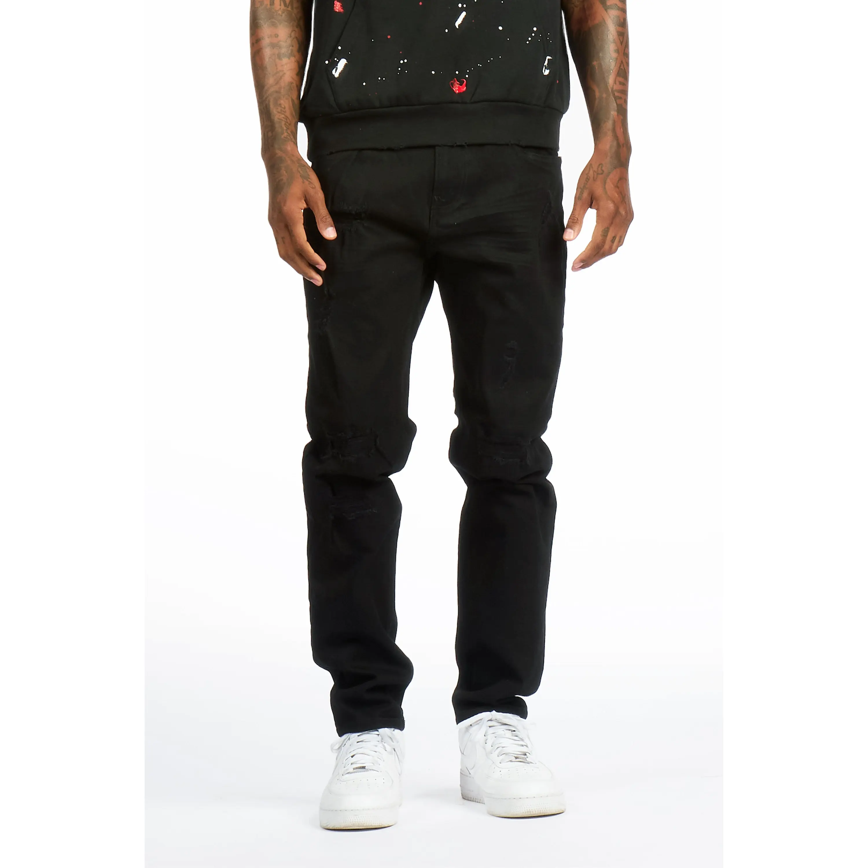 Enzi Jet Black Slim Fit Jean