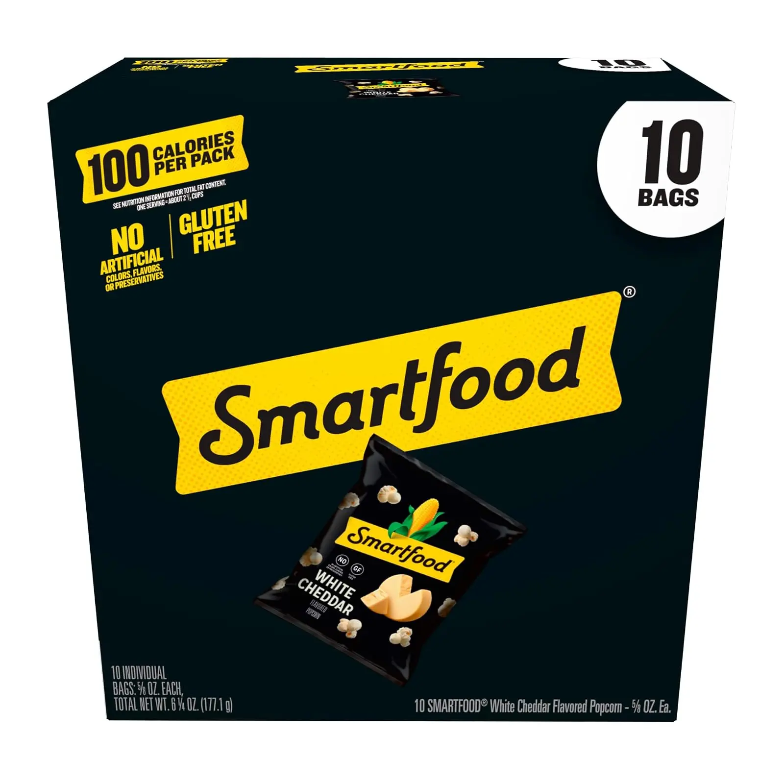 Frito-Lay Smartfood Popcorn, White Cheddar, (10 Count)