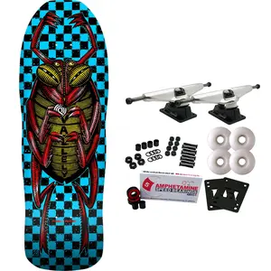 Powell Peralta Skateboard Complete Mike Vallely Bug Blue/Red Foil Old School Reissue